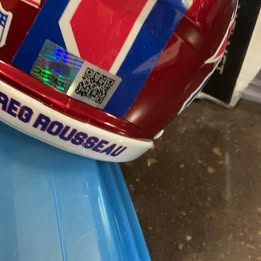 Greg Rousseau Auto Buffalo Bills Red TB Custom Mini Helmet & Visor TSE COA