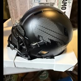 James Cook Signed Buffalo Bills “CARBON FIBER” Mini Football Helmet, VISOR - TSE