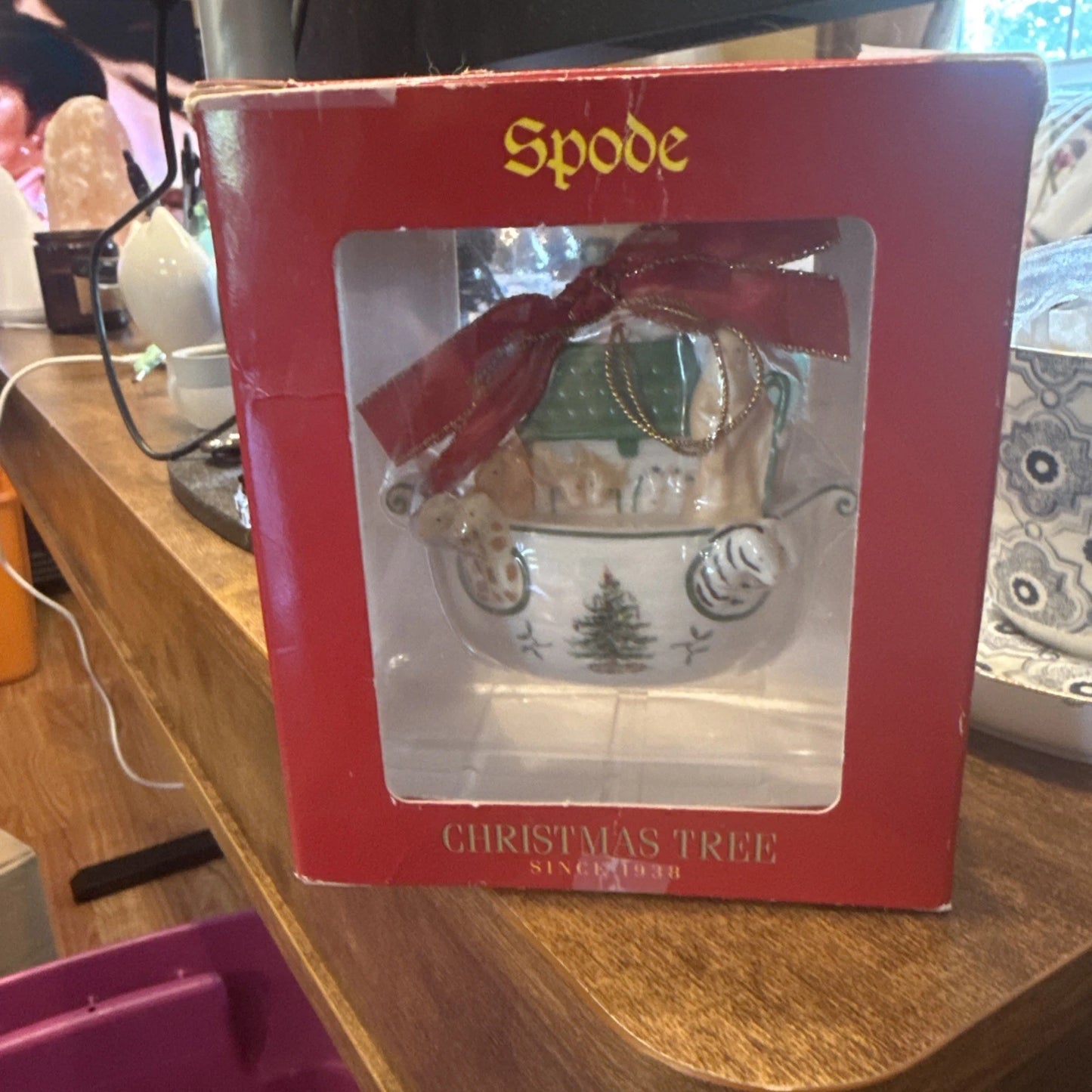 Spode Noah's Ark Christmas Ornament England Porcelain Figurine