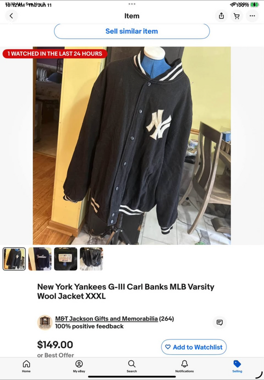 The  NY Yankees G-III Carl Banks MLB Varsity Wool Jacket in size XXXL is the perfect choice!