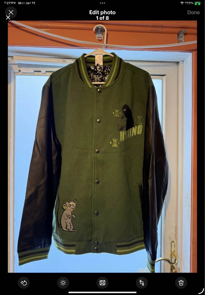 New Disney's Encanto -Bruno Embroidered Varsity Jacket for Adults - X-Large NWT Shipping Available
