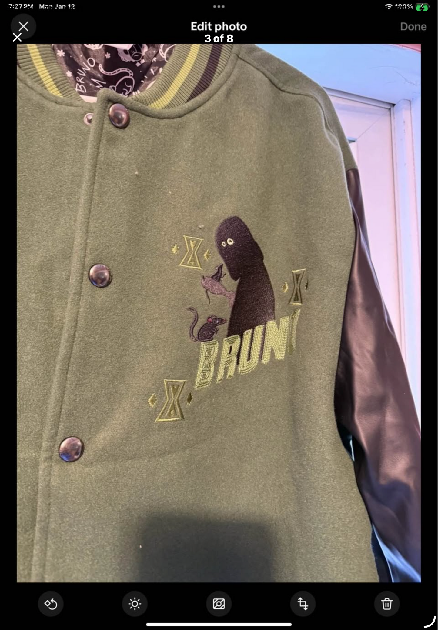 New Disney's Encanto -Bruno Embroidered Varsity Jacket for Adults - X-Large NWT Shipping Available