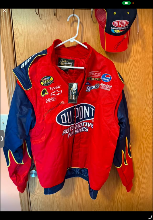Vintage Chase Authentics Jeff Gordon Signed Nascar Racing Jacket & Cap COA -NWT