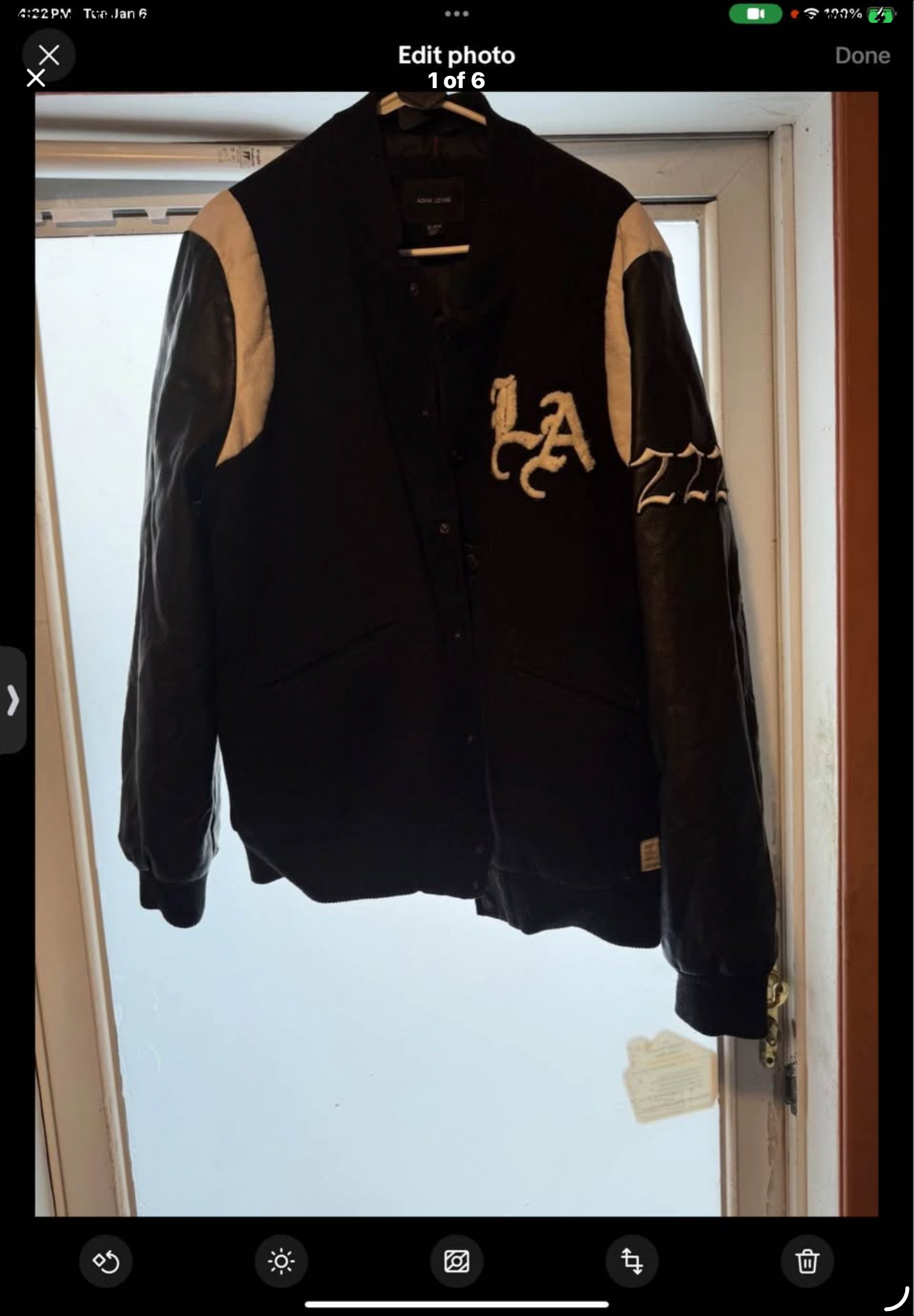 Adam Levine Varsity Jacket Mens XL  Quilted lining Embroidered Front And Back shipping available.
