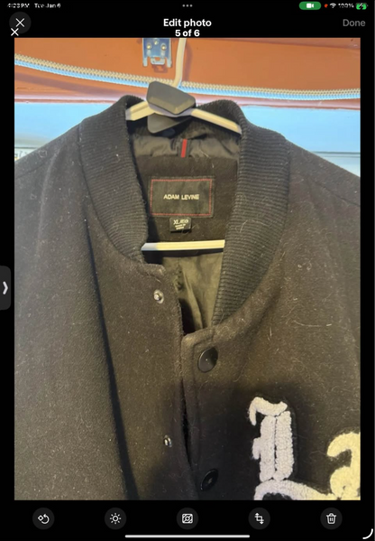 Adam Levine Varsity Jacket Mens XL  Quilted lining Embroidered Front And Back shipping available.