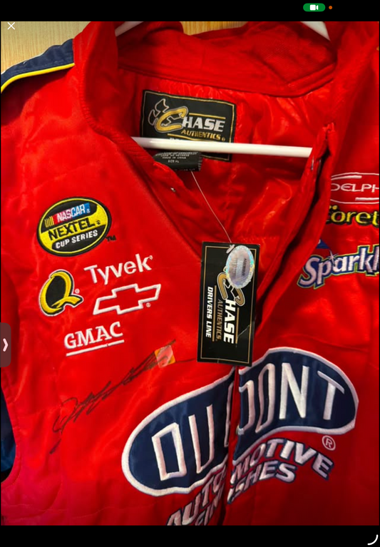 Vintage Chase Authentics Jeff Gordon Signed Nascar Racing Jacket & Cap COA -NWT