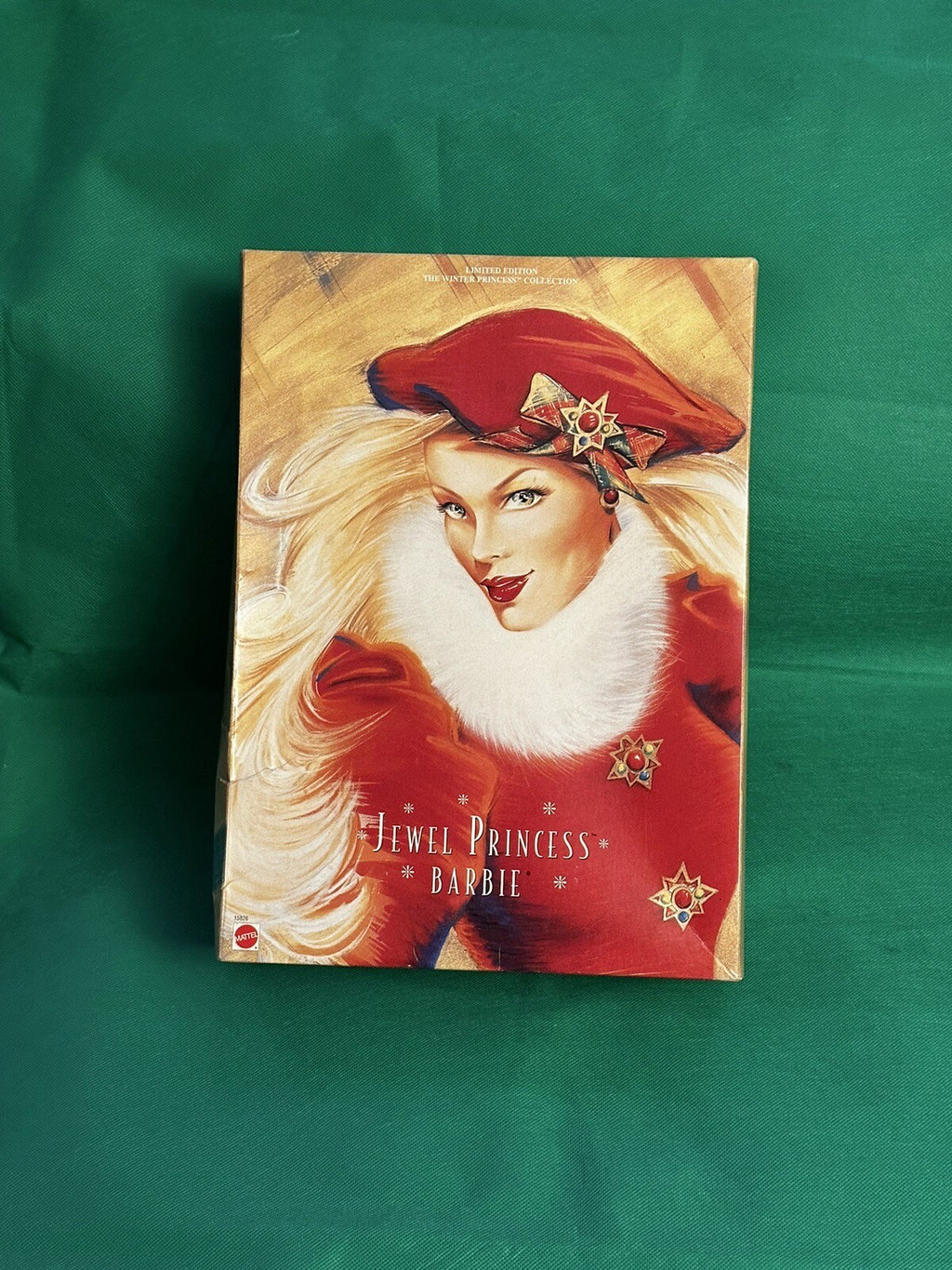 Mattel Blonde Barbie Doll Jewel Winter Princess 1996  NRFB 15826 NEW SHE 10