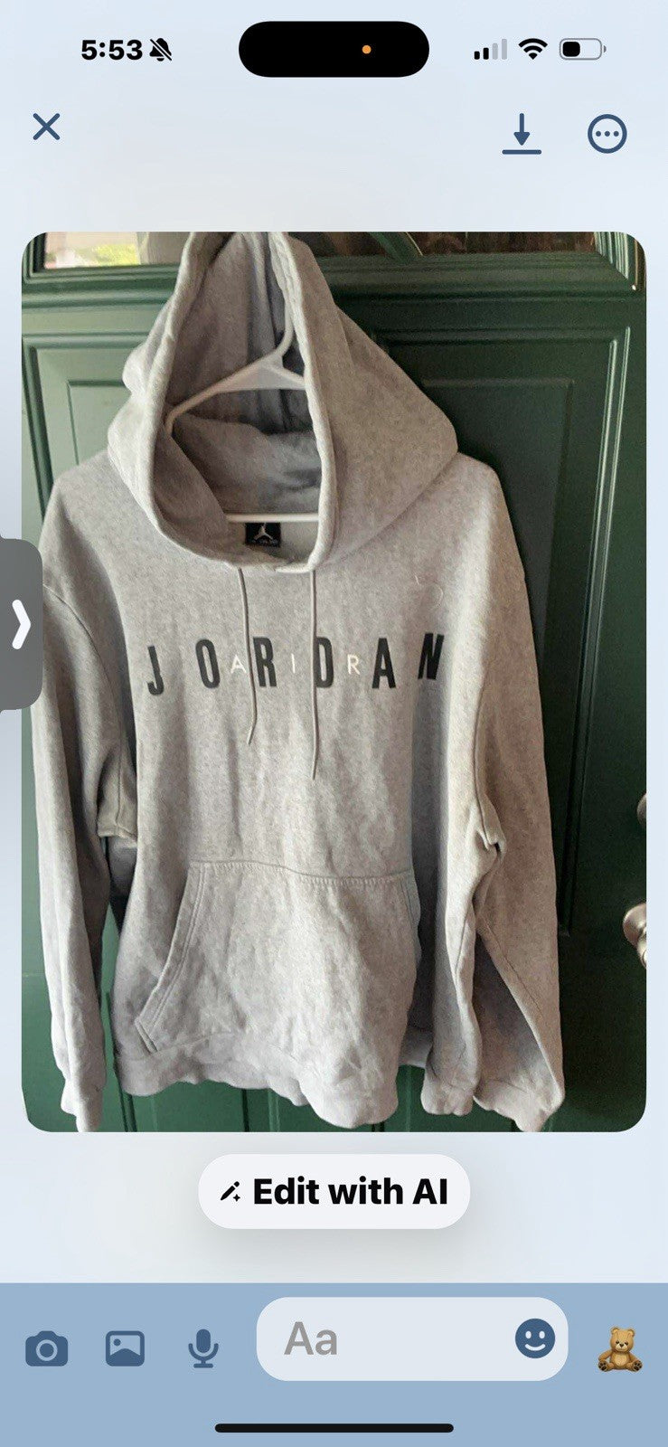 Jordan Sportswear Flight Fleece Hoodie XXL - Pre Owned Excellent Condition BIN 30