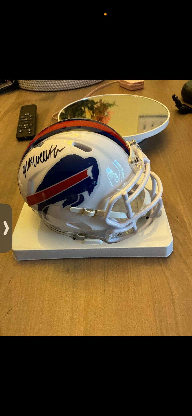 Maxwell Hairston Buffalo Bills Signed Mini Helmet Autograph Auto Rookie JSA COA0