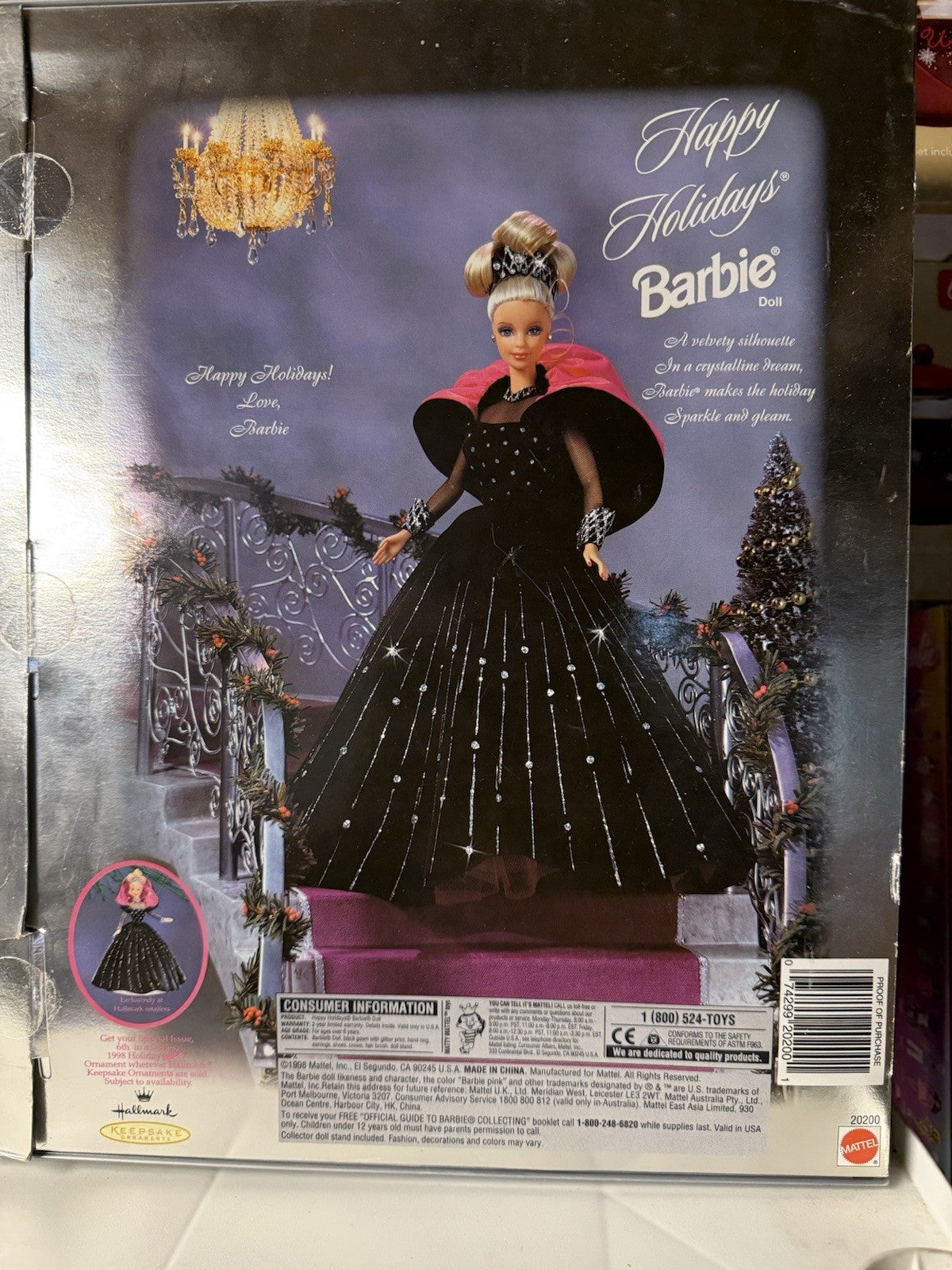 1998 Happy Holidays Special Edition Barbie Doll RARE BOX ERROR SHE 11