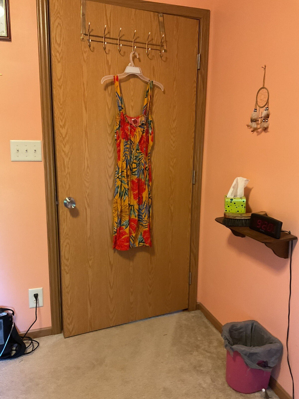 Sun & Fun Sleeveless Sun Dress NEW Lightweight Burnt Orange Floral M/L BIN 60