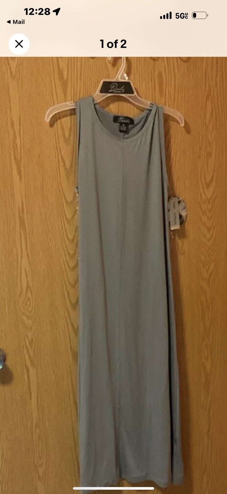 Daily Ritual Women's Gray Sleeveless Casual Midi Tank Dress Small BIN 61