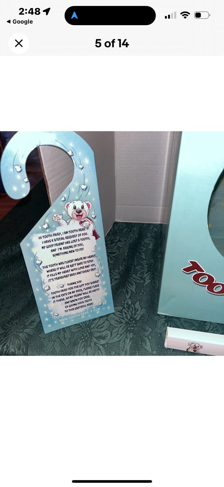 TOOTH BEAR-Y TOOTHBRUSH STORY BOOK & KEEPSAKE TOOTH FAIRY TEDDY BEAR PLUSH7