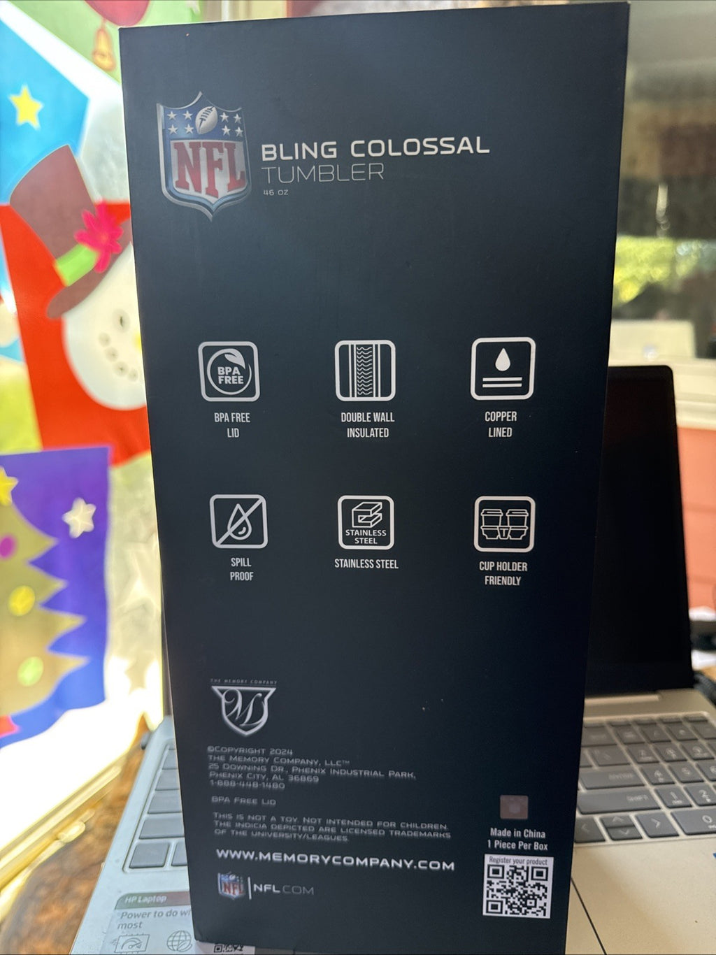 Nfl Buffalo Bills Pink Rhinestone BLING COLOSSAL 46OZ TUMBLER ** RARE **.  MLH1