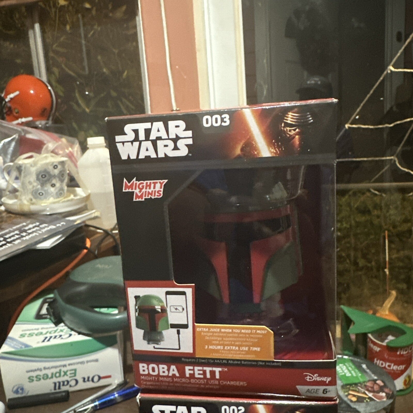 Star Wars Boba Fett Mighty Minis Micro Boost USB Charger BIN 990