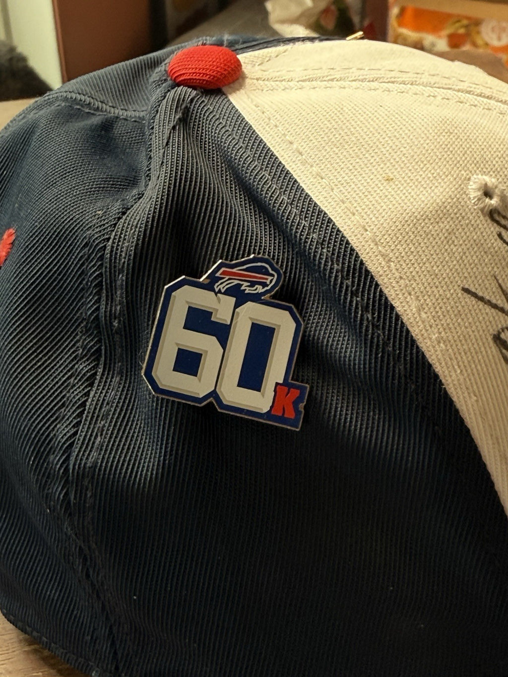 Buffalo Bills Signed Hat Plus 2008, 2009 Season Pass, and 60th Pins -size L/XL2