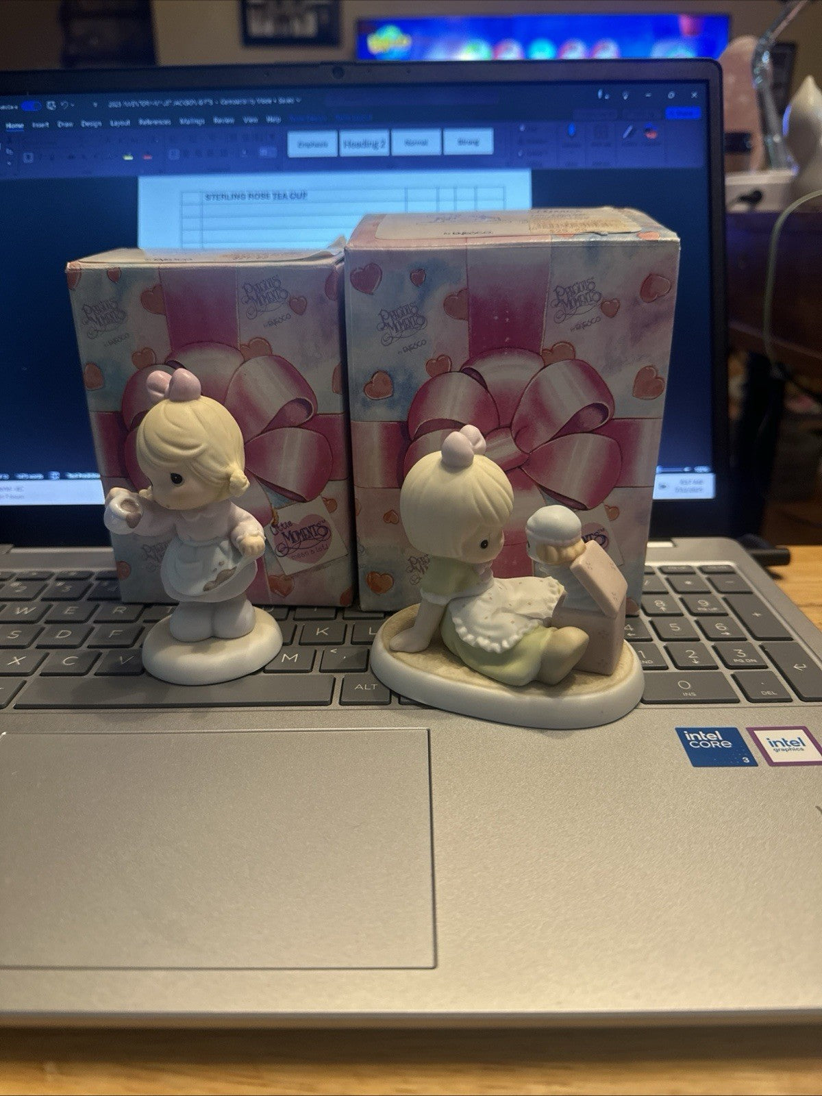 2 Enesco Precious Moments “Little Moments” 524034 & 692107 Figurines in Box XMAS0