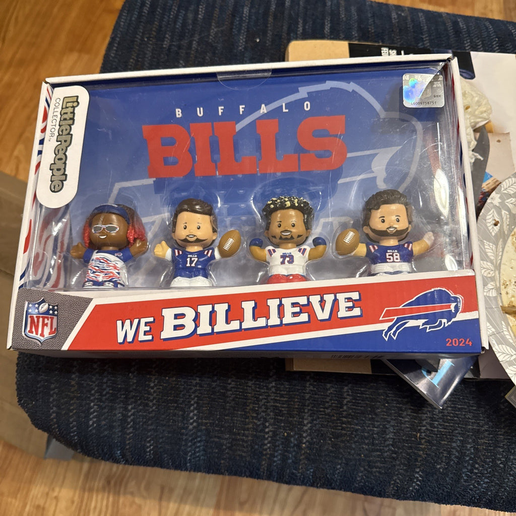 Fisher Price Little People Buffalo Bills 2024 Set Allen Dawkins Milano & Fan2