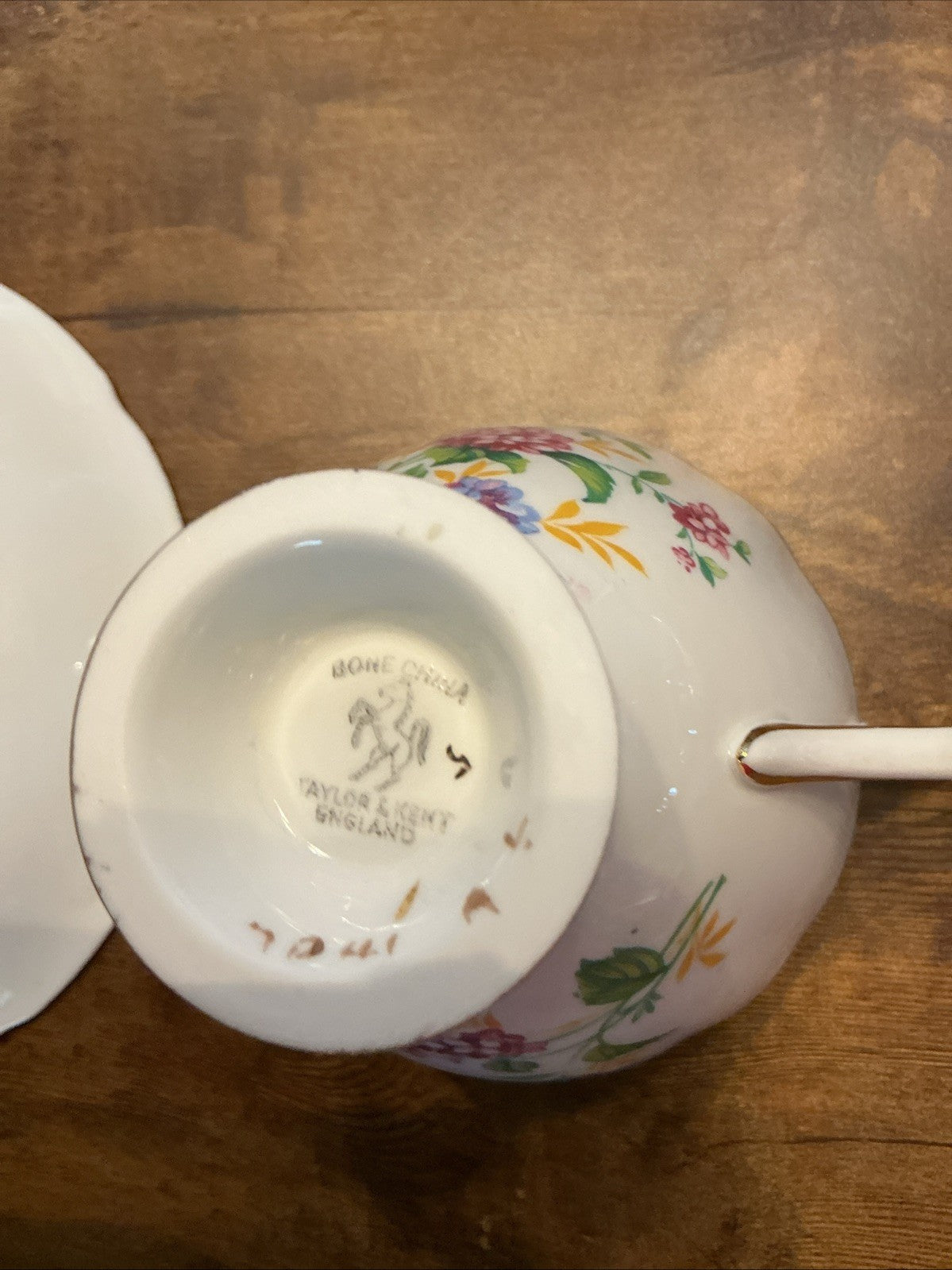 *Vintage 'Dainty Miss' Taylor And Kent Bone China Plate And Tea Cup CHN 182