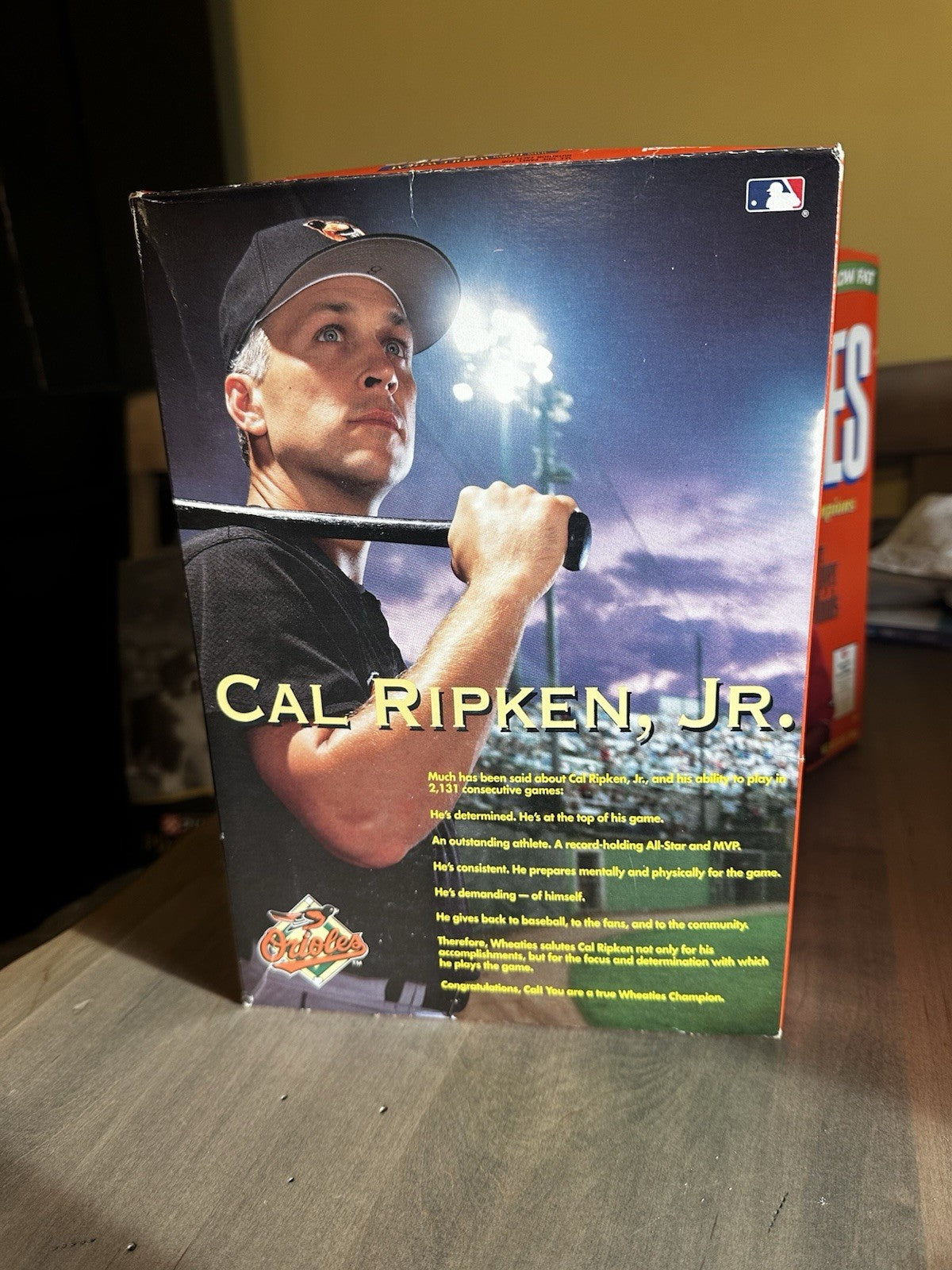 LOT (3) Vintage Wheaties Cereal Box Tiger Woods, Babe Ruth, Cal Ripken Unopened6