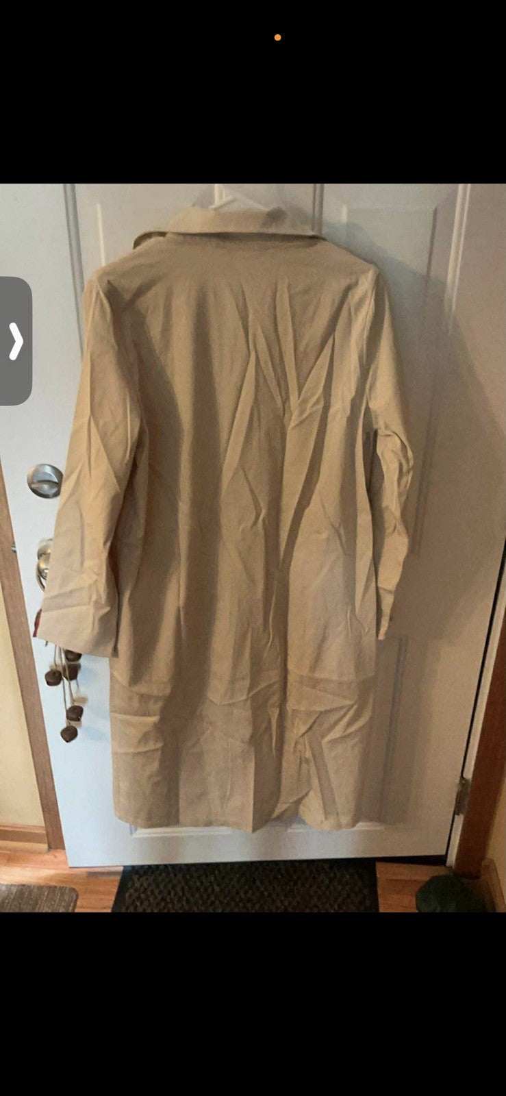 Womens Casual TAN Button Long Sleeve Long Trench Coat Shackett  - MED BIN 31