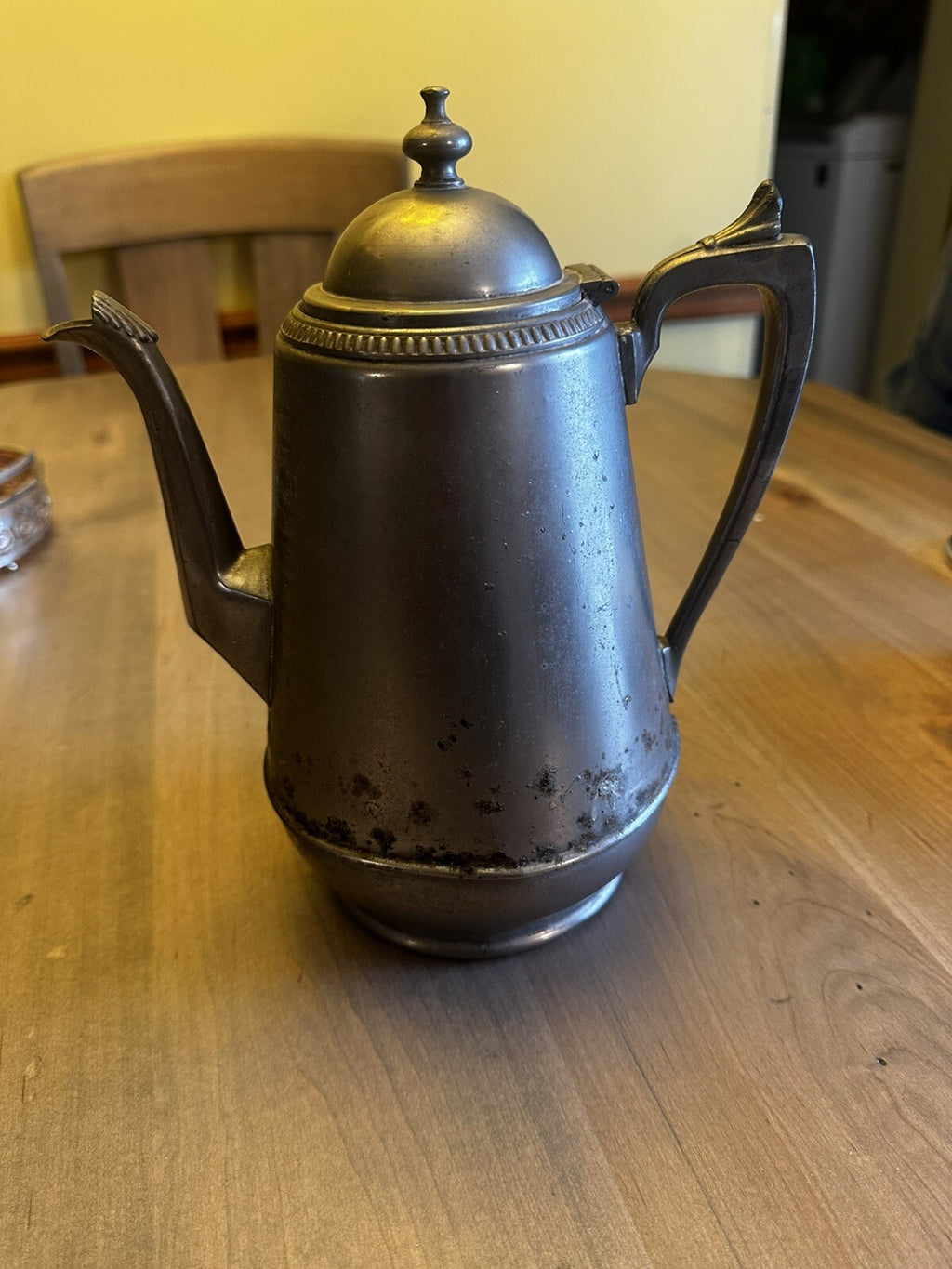 Antique Vtg E.B. Manning Copper Mix Metal Coffee Tea Pot Patent 1862 Pitcher0