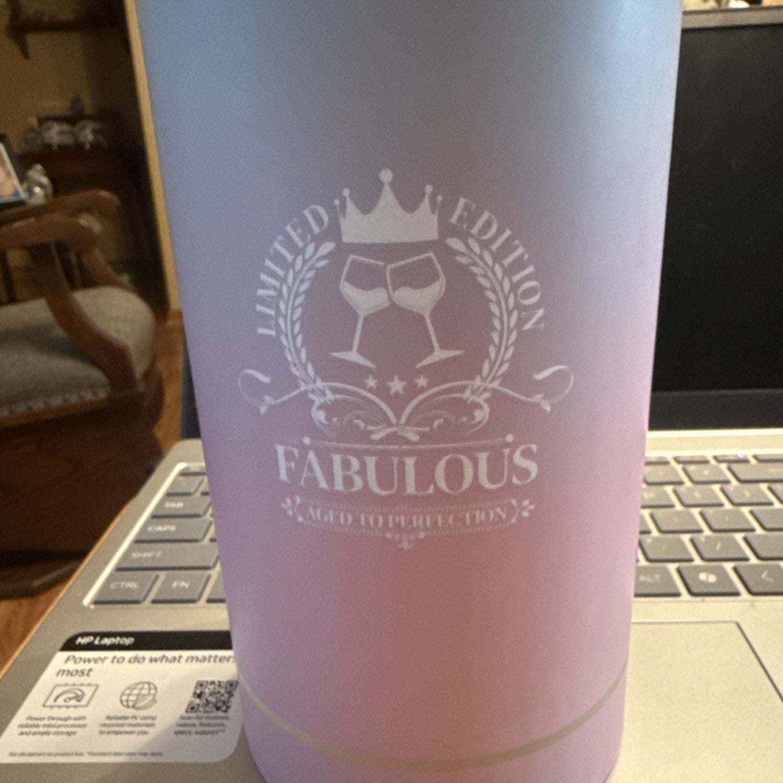 1984 Vntg "Aged to Perfection"  Wine Glass - Great Birthday Gift With Case BIN 91