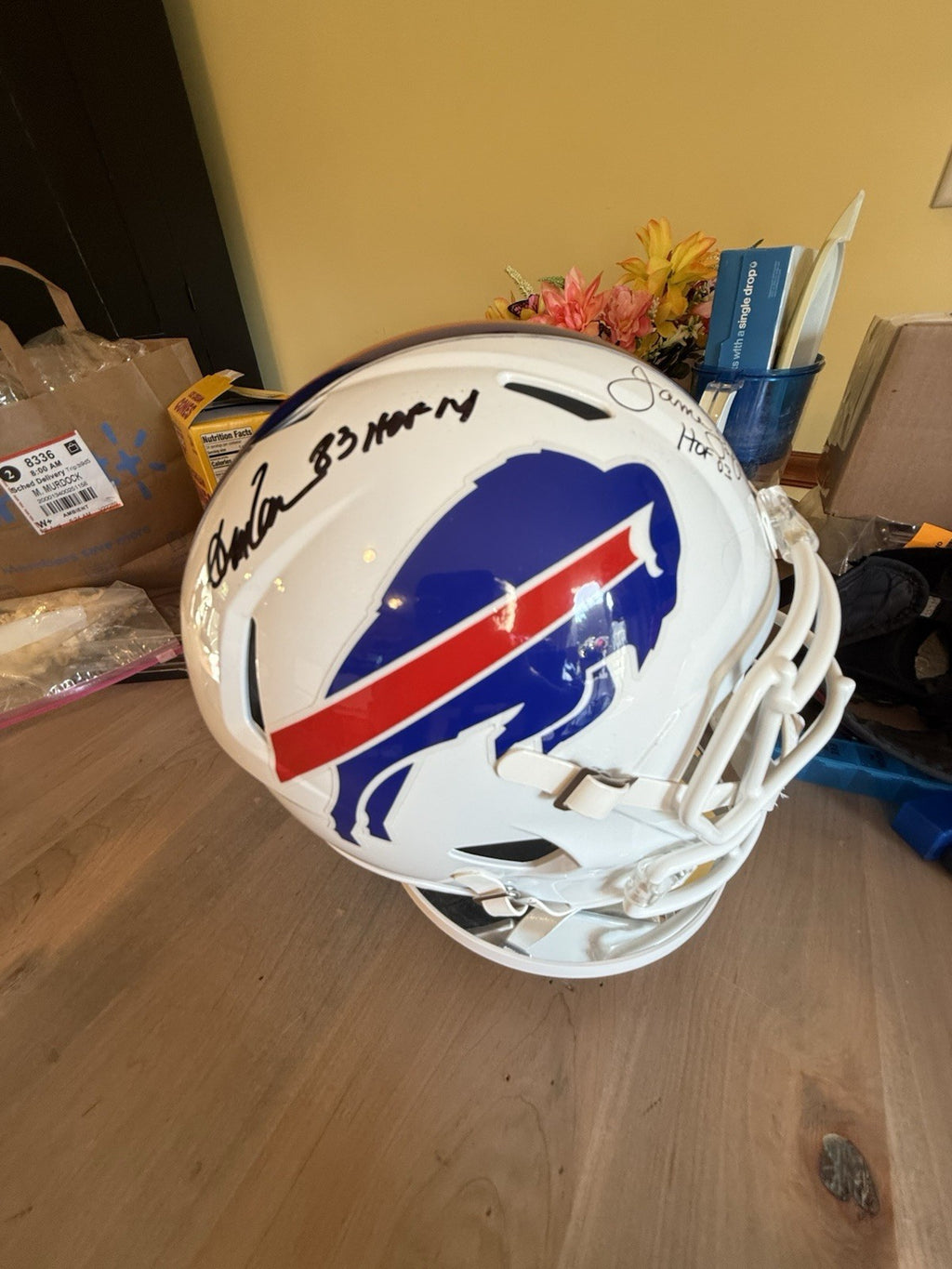 Andre Reed / Jame Lofton Signed Buffalo Bills  F/S Replica With HOF INSCRIPT COA0