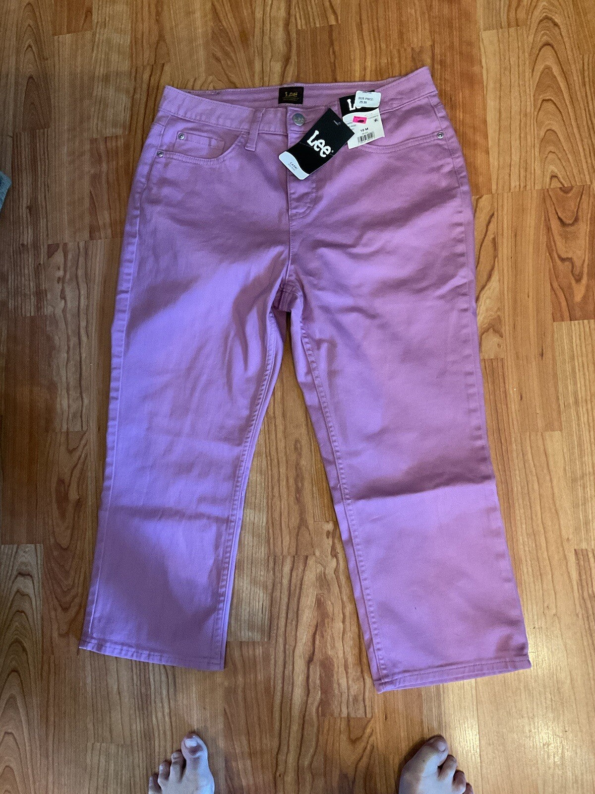Lee Riders Midrise Capri Size 10 M Mid rise “pansy” Lavender B 3141