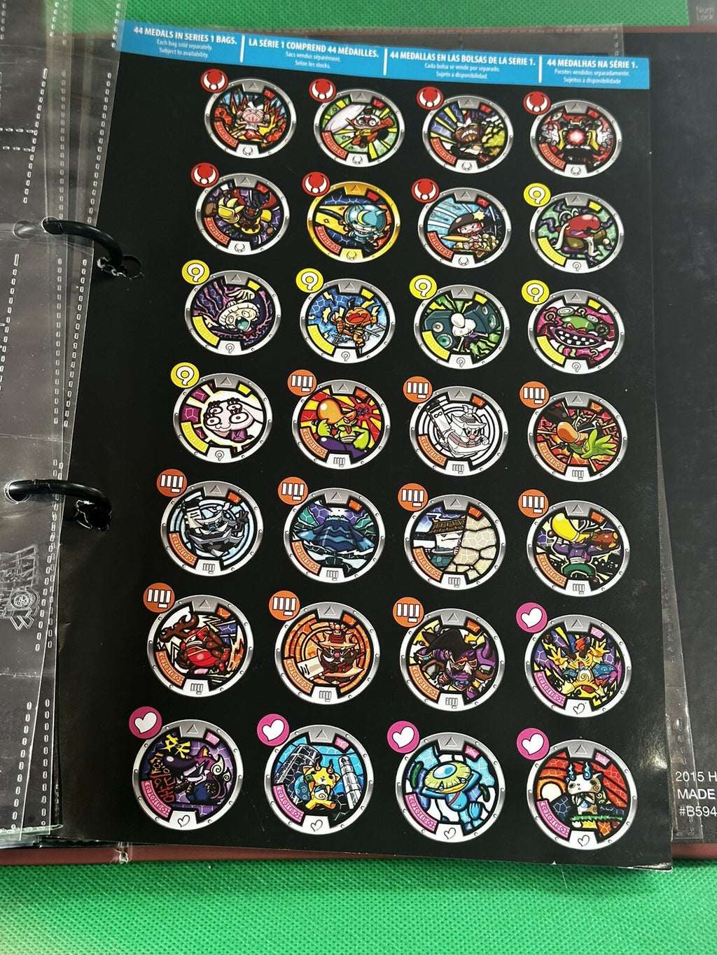 Yo-KAI Watch Hasbro Lot of (53) Medals with Yokai Binder Pages Series 2015 BIN 91