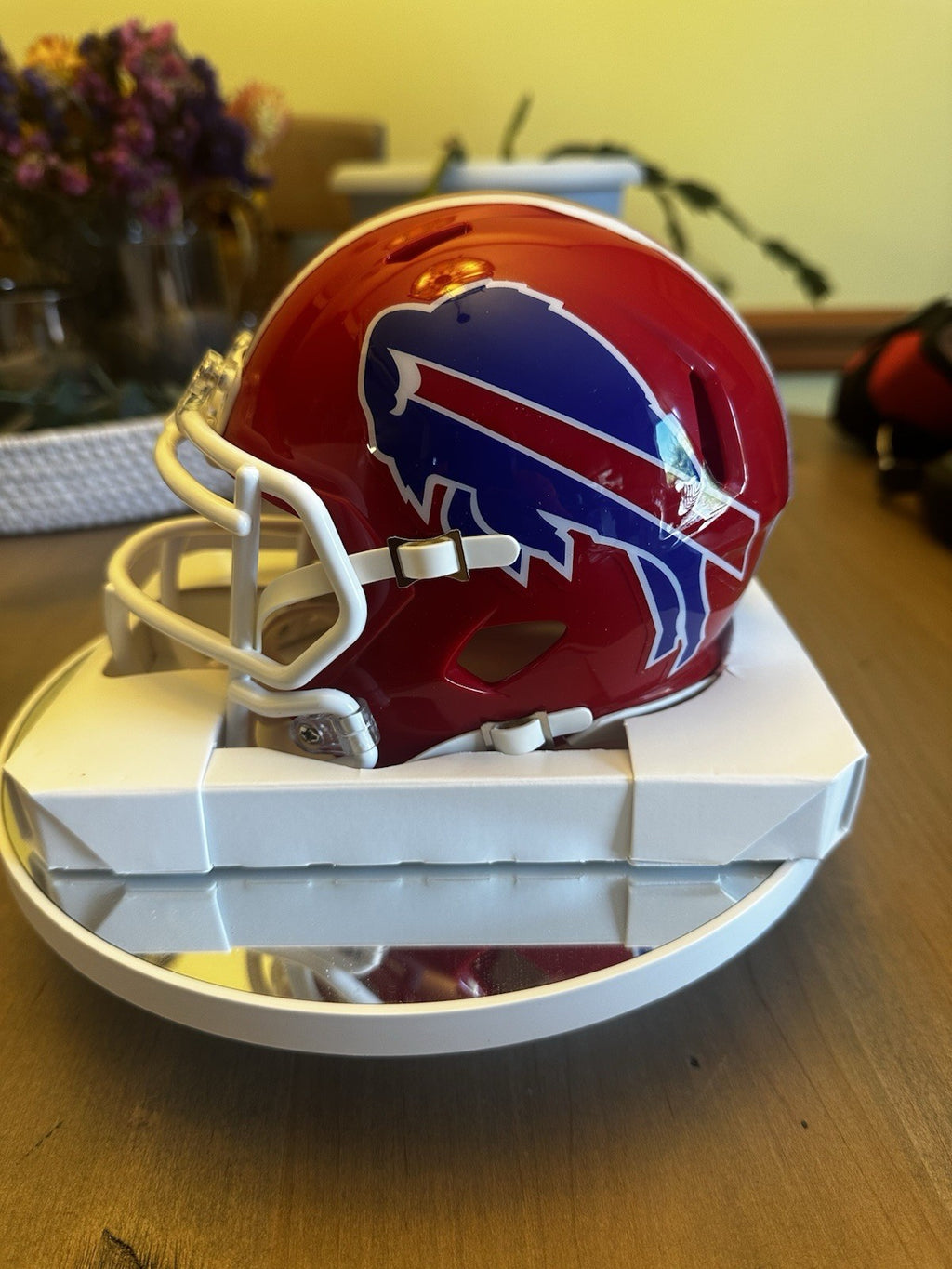 Scott Norwood Signed Auto Bills Mini Helmet With BAS COA2