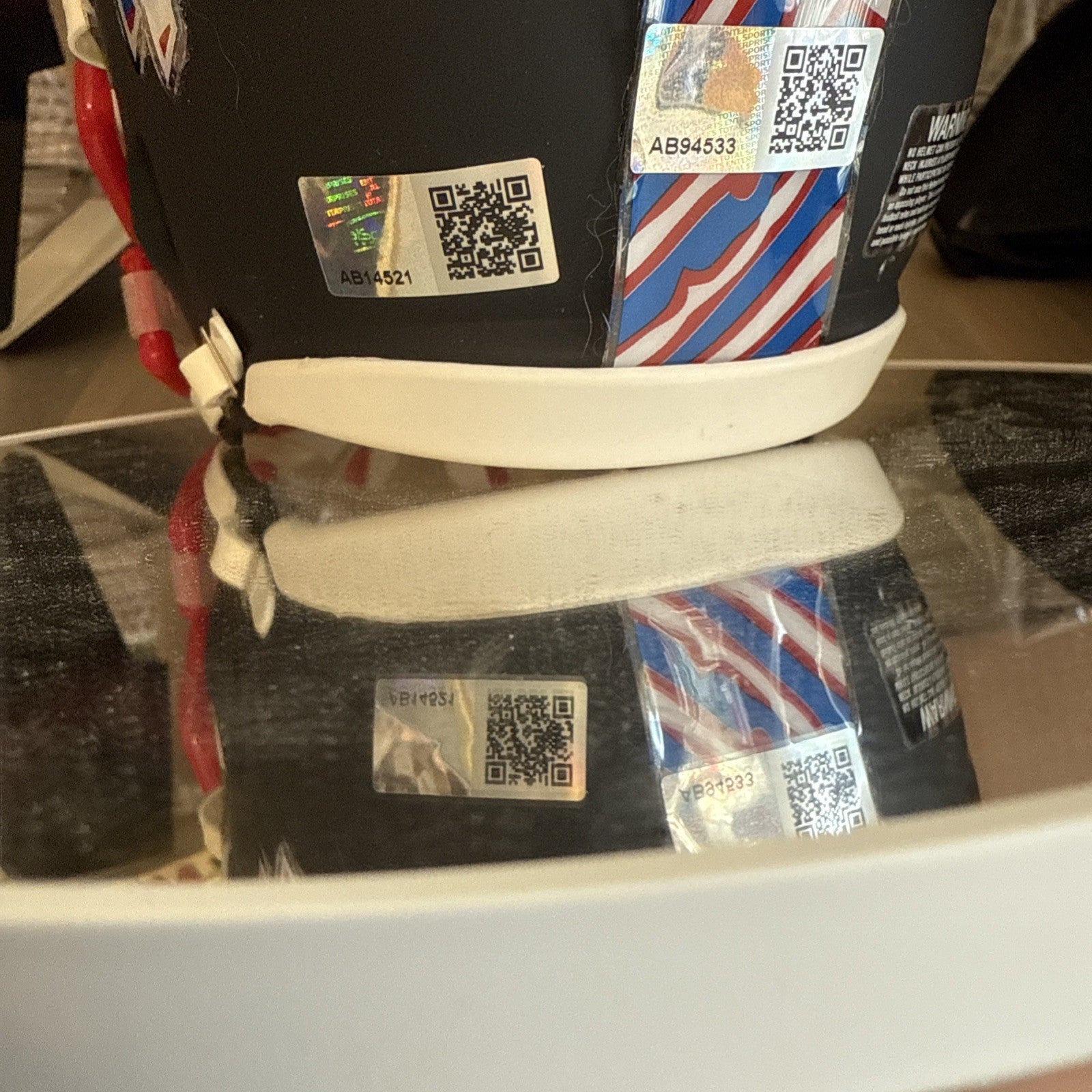 Fred Jackson/Ray Davis “ZUBAZ”Custom Signed Buffalo Bills Mini Helmet TSE Cert3