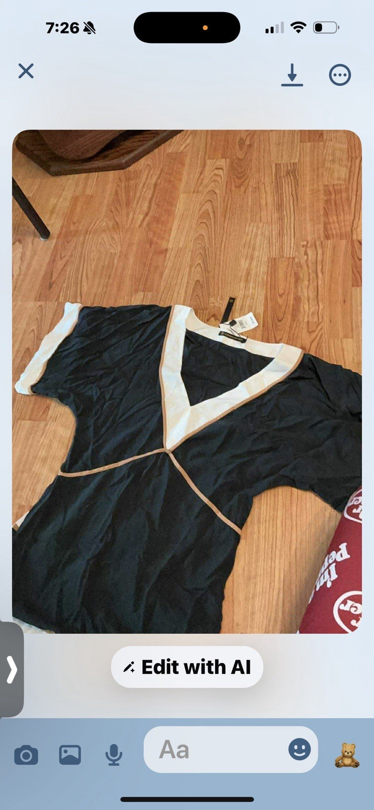 Vix Paula Hermanny Black/White Bathing Suit Cover Women's Small Tunic Top BIN 30