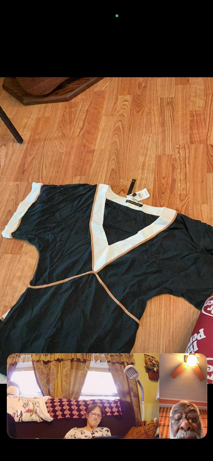 Vix Paula Hermanny Black/White Bathing Suit Cover Women's Small Tunic Top BIN 32