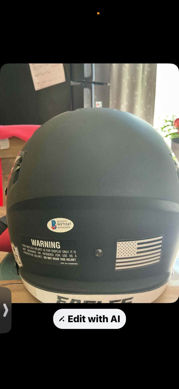 Saquon Barkley Autographed Full Size Replica Matte Black4