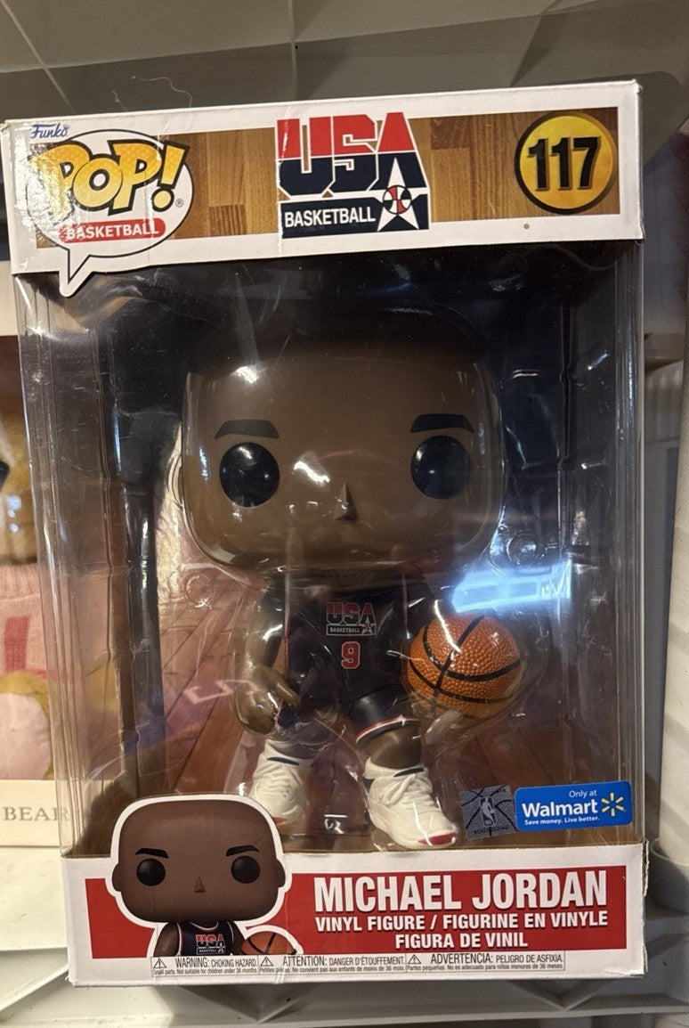 Funko Pop Basketball Michael Jordan 117 10"  Figure Walmart Exclusive NEW BS20