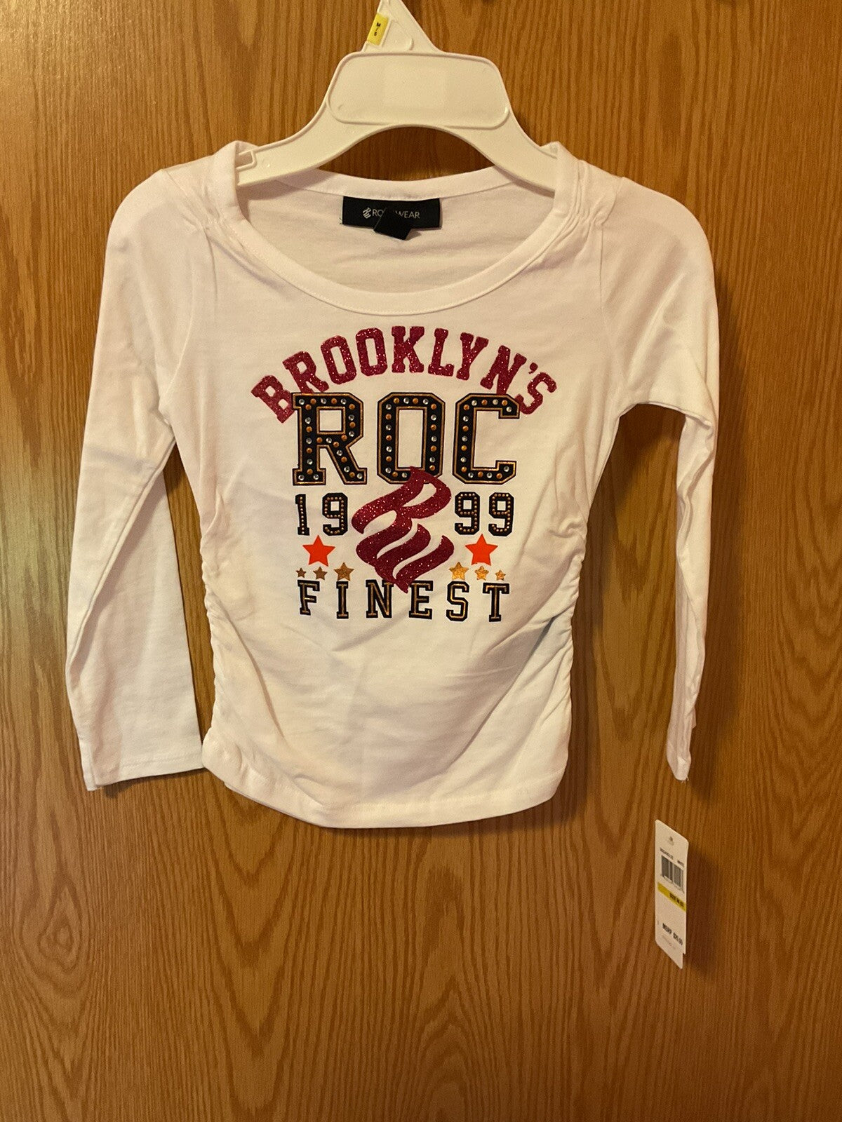 Rocawear White Shirt Brooklyn’s ROC 1999 Boys Size 5M & 6L Long Sleeve BIN 61