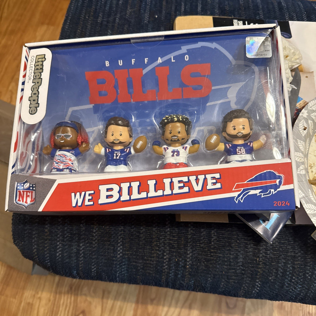 Fisher Price Little People Buffalo Bills 2024 Set Allen Dawkins Milano & Fan1