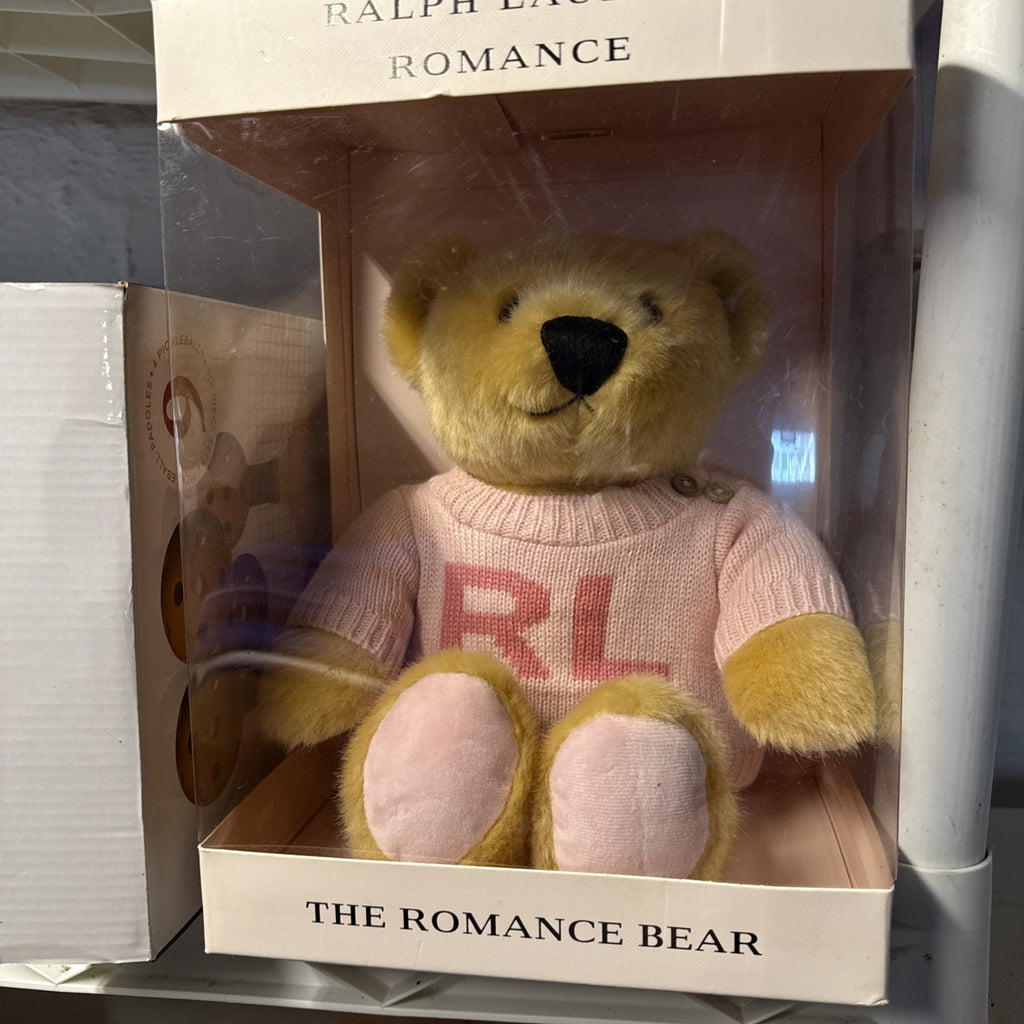 2022 Ralph Lauren The ROMANCE BEAR Plush Teddy Bear wearing Pink Sweater   SHE 20