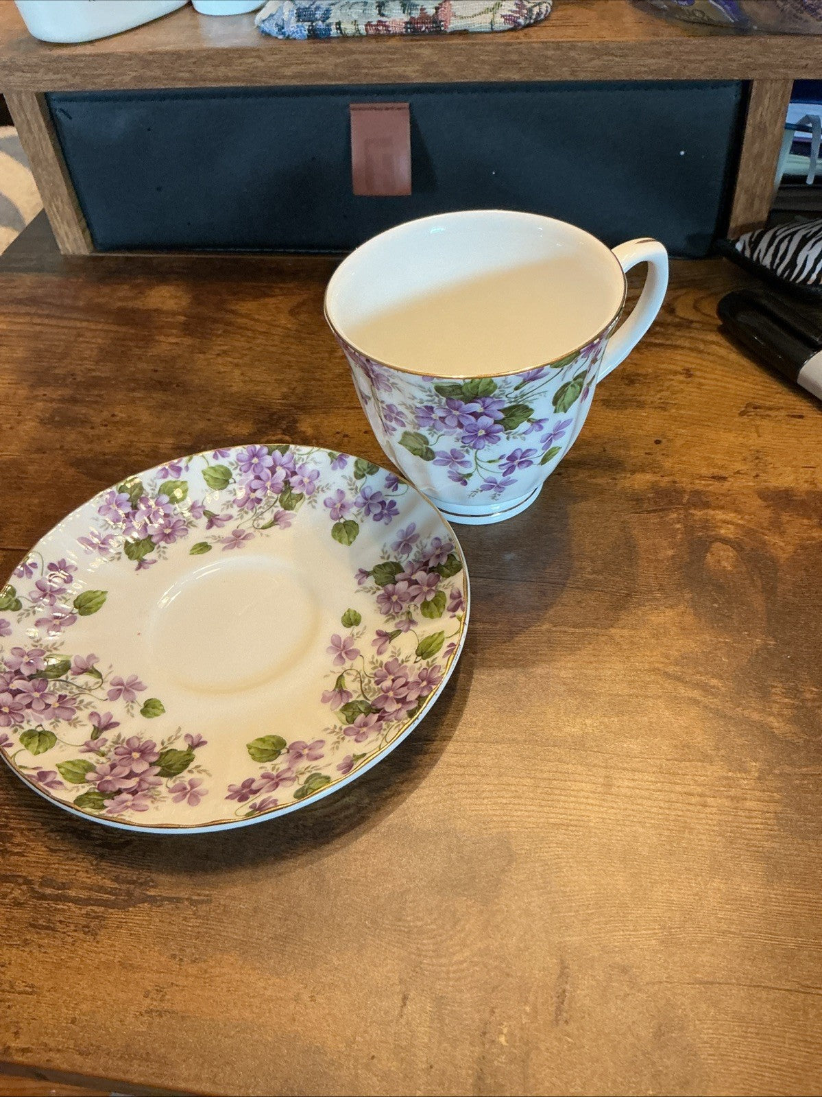 Gracie China by Coastline Imports Cup/Saucer Floral Pattern CHN 421