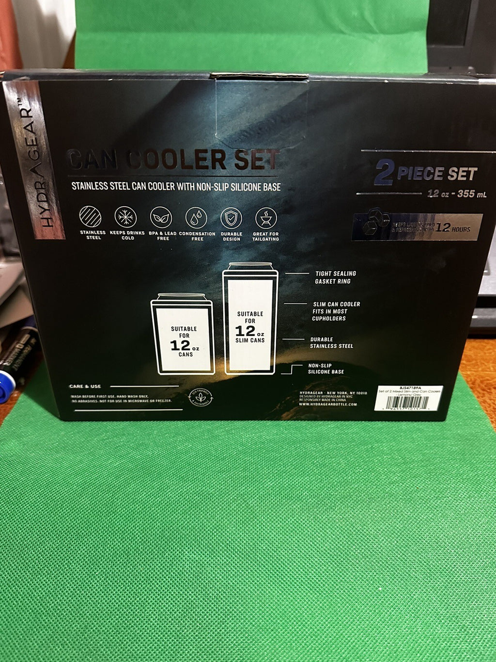 Hydragear Can Cooler Set Stainless Steel2