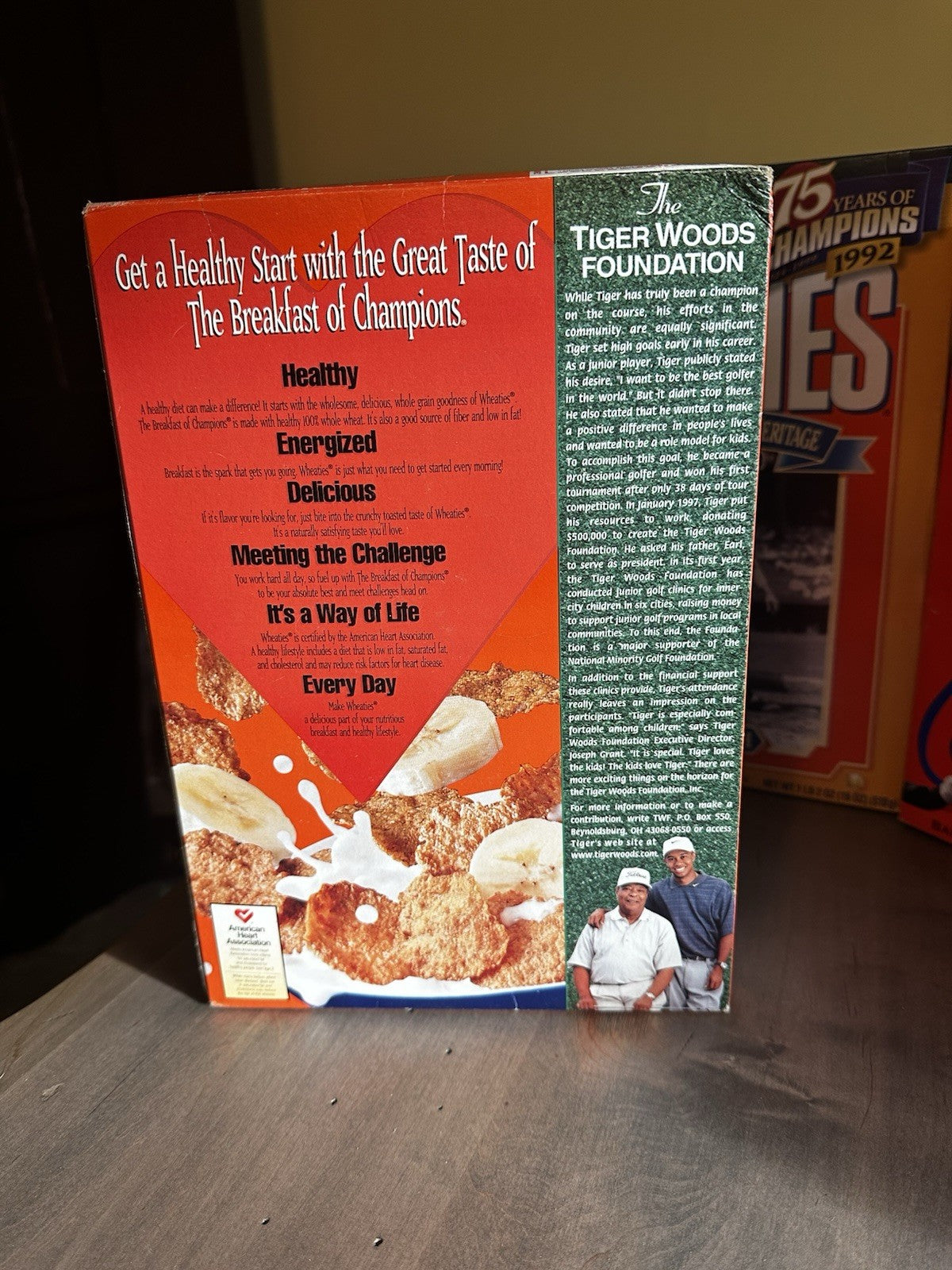 LOT (3) Vintage Wheaties Cereal Box Tiger Woods, Babe Ruth, Cal Ripken Unopened4