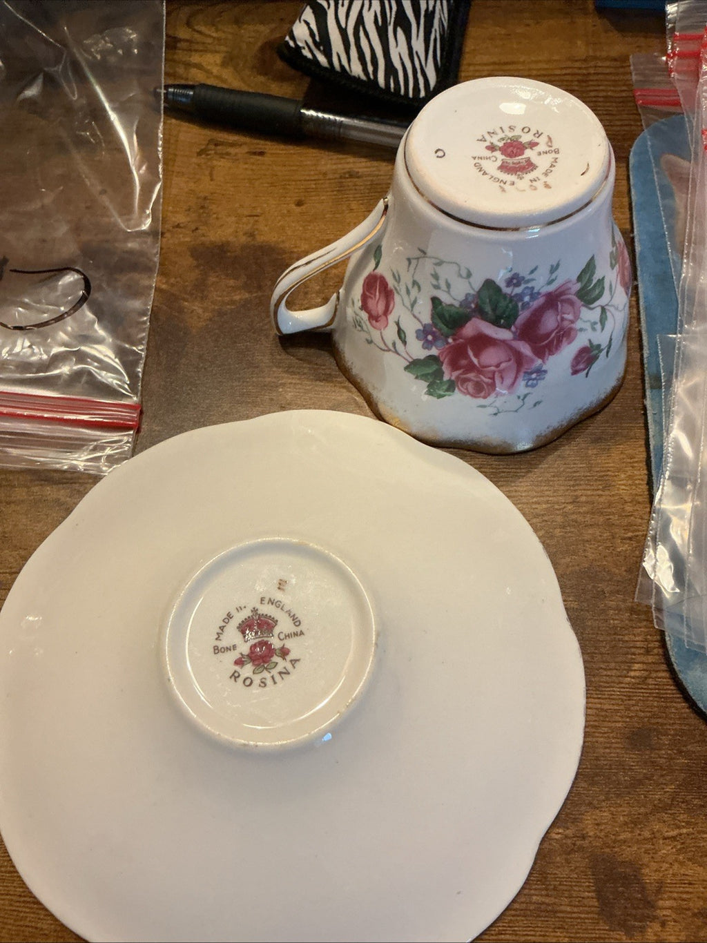 Vintage Rosina Bone China Teacup&Soucer England CHN 102