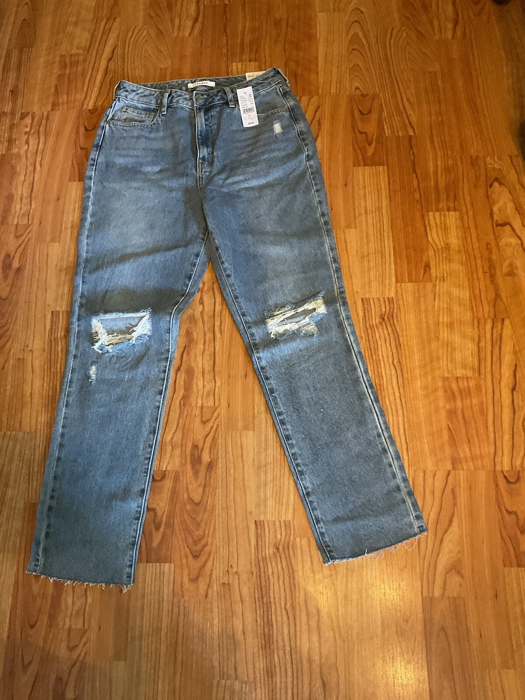 Pacific Sunwear Ripped And Frayed Hem  Light Wash Jeans Size 27 Bin 31