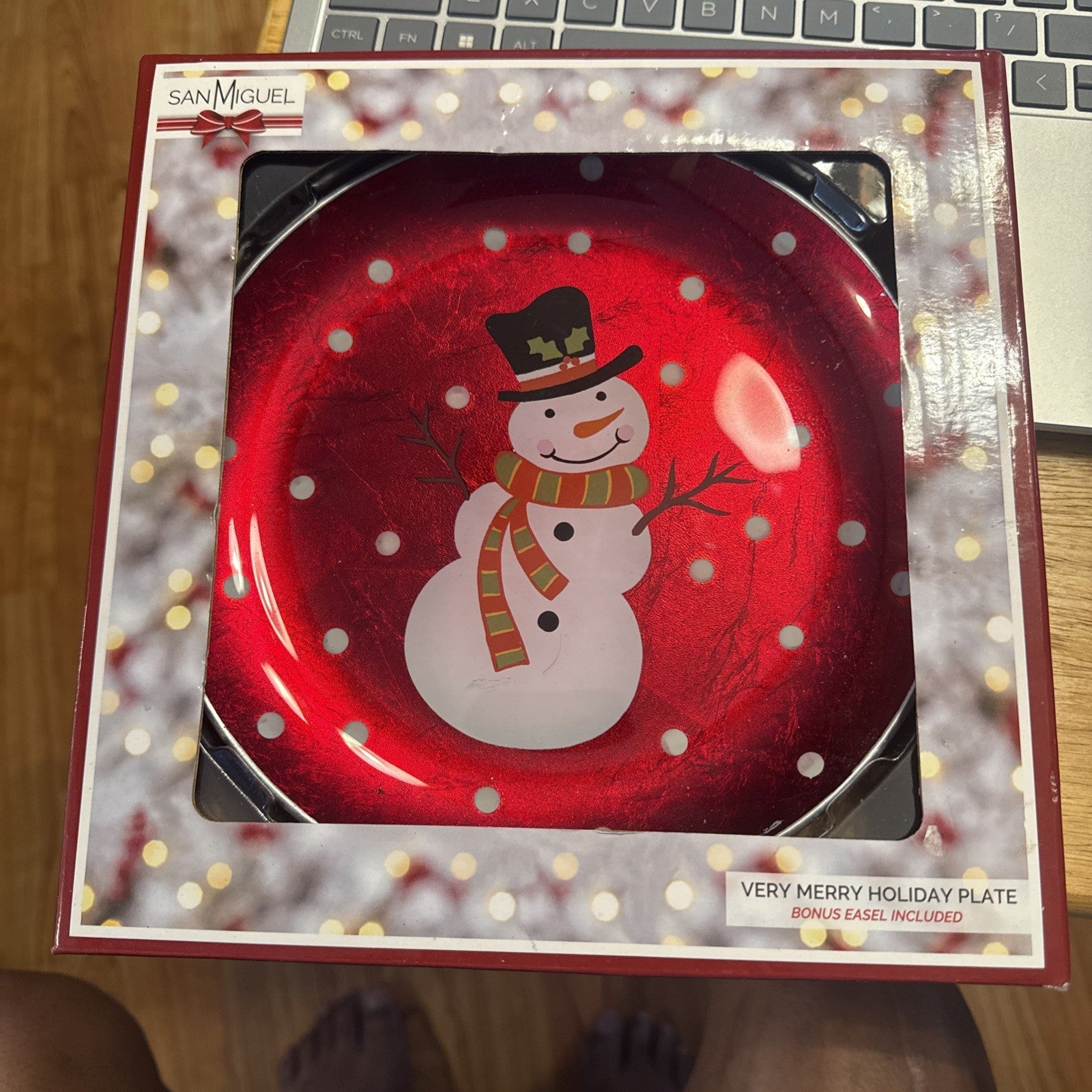 Christmas , San Miguel , Very Merry Holiday ( Snowman ) Easel Included , New0