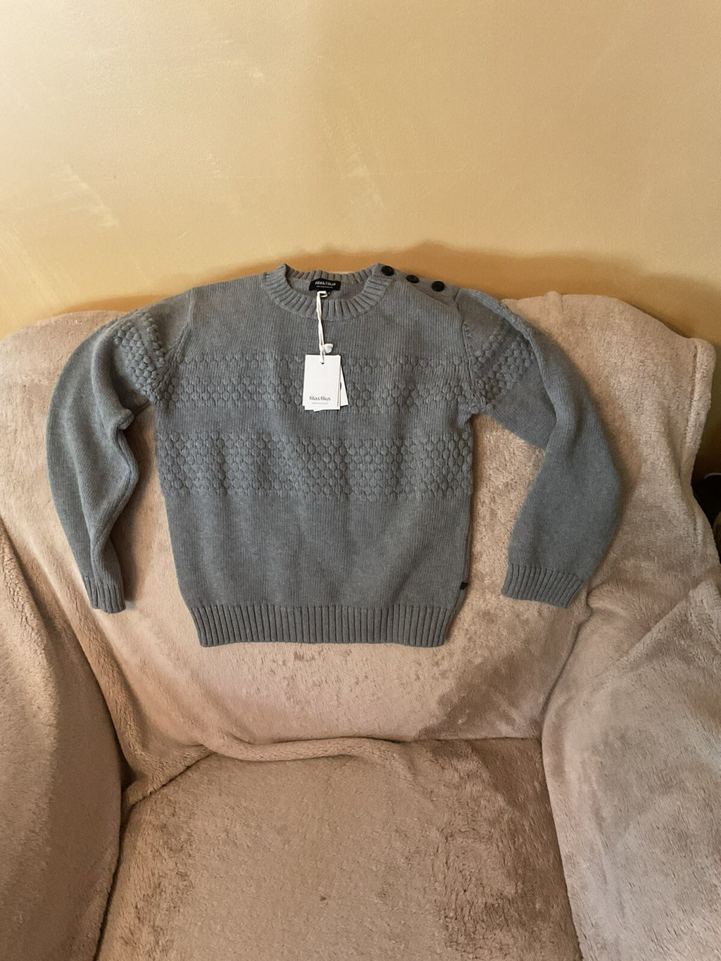 Filia& Filius Boys Gray Knit Sweater Size 7/8 Two Are Available TUB 32