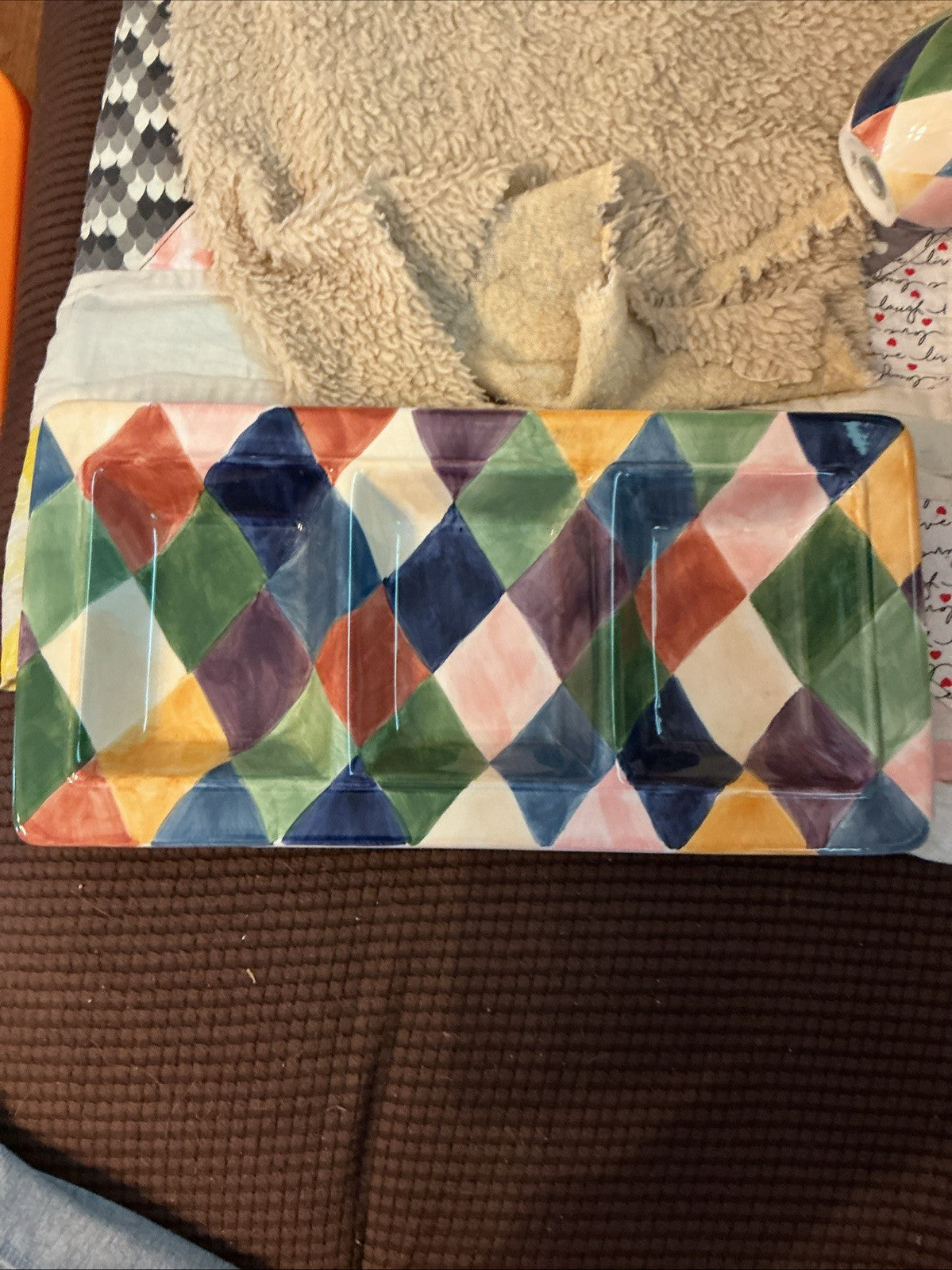 Carnival 3 Part Relish Dish And Matching Salt & Pepper Shakers CHN 28 WHT 10