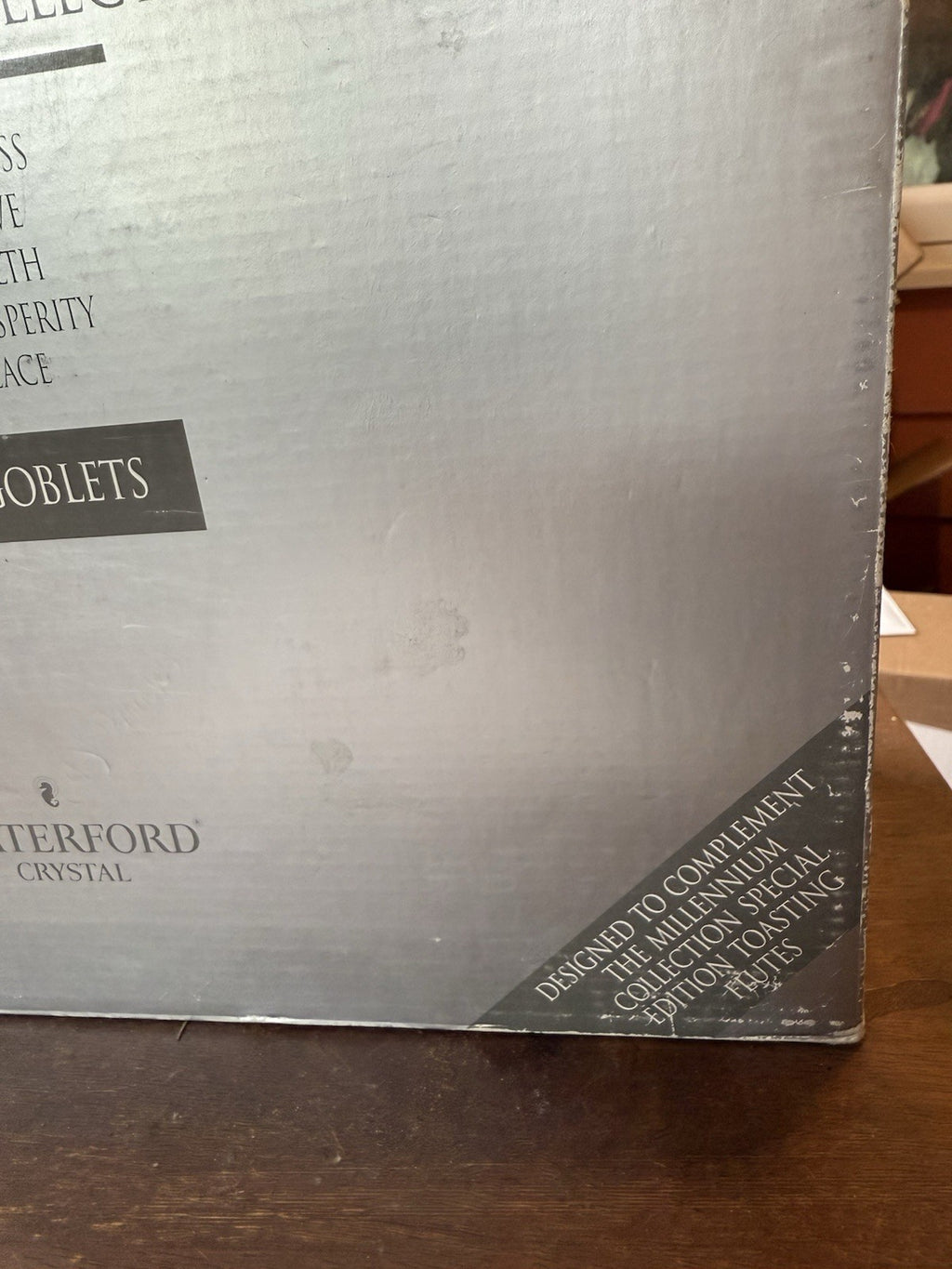 Waterford Crystal MILLENNIUM HEALTH Toasting Goblet Balloon  Glass 8" RETIRED1