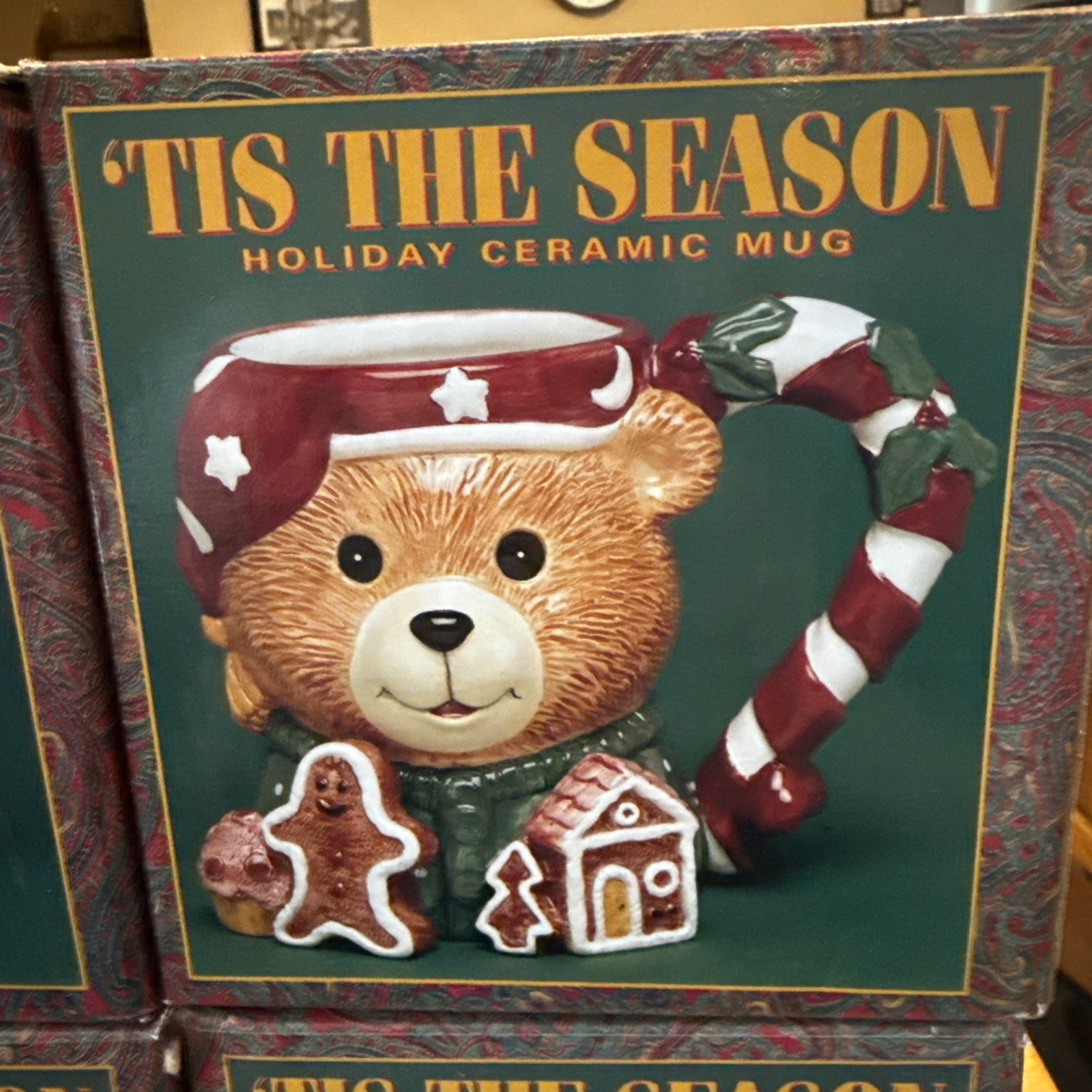 Tis The Season Holiday Mug Set Of Four Mugs W/ Original Boxes Brand New BIN 992