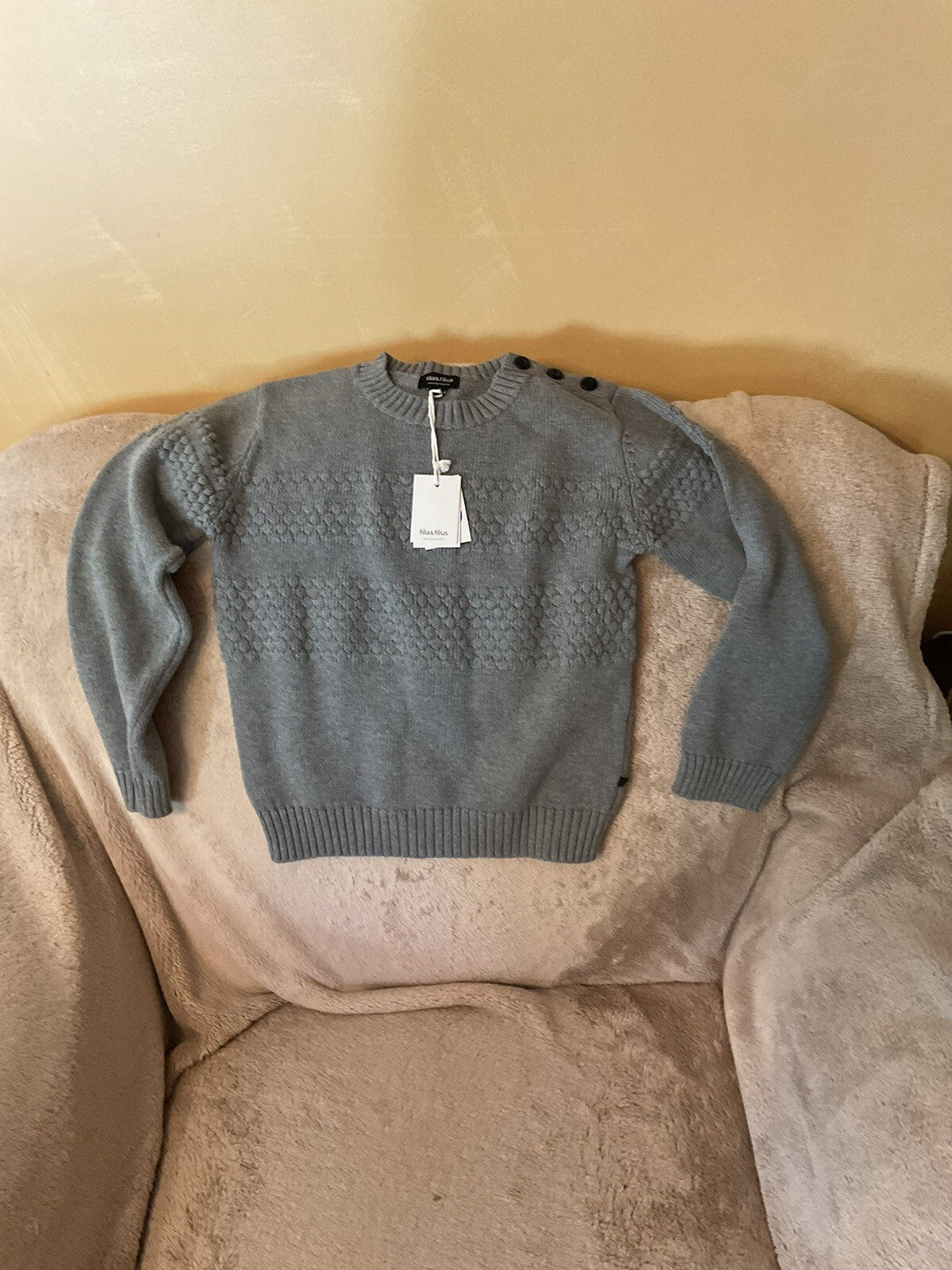 Filia& Filius Boys Gray Knit Sweater Size 7/8 Two Are Available TUB 31